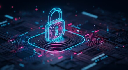 Cybersecurity Data Breach &ndash; Digital Lock Hacking Concept.