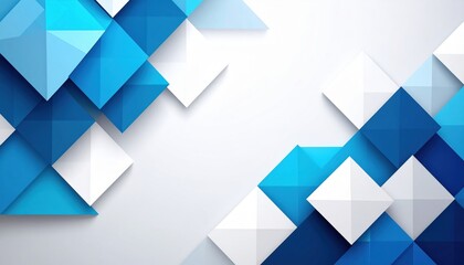 Fototapeta premium Dynamic blue and white geometric pattern design abstract art digital graphics modern environment aesthetic viewpoint
