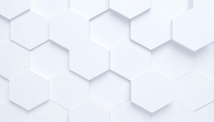 Fototapeta premium Creating modern hexagonal patterns in minimalist design studio setting graphic art clean environment bird's eye view visual aesthetics