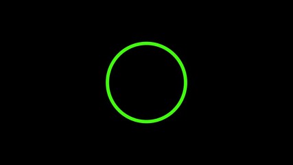 Ban sign forbidden prohibited drawing green circle and line isolated on black background 4k video animation