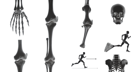 High-Quality 3D Skeletal Models Anatomy, Movement Medical Visualization