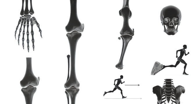 High-Quality 3D Skeletal Models Anatomy, Movement Medical Visualization