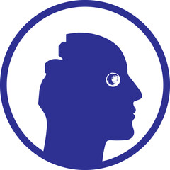 Abstract ilustration head vecktor.