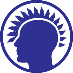 Abstract ilustration head vecktor.