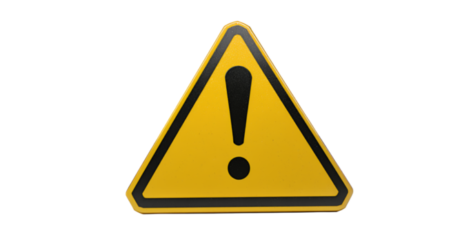 High-Quality Warning Sign Yellow Triangle Exclamation Mark - Safety Symbol