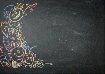 Chalkboard doodles art