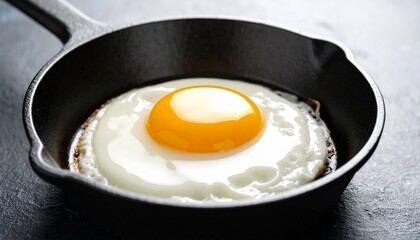 fried egg in a frying pan