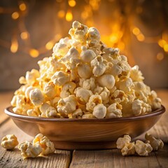Enjoy a tasty bowl of delicious popcorn for movie night with friends or family, perfect for a cozy night in with loved ones
