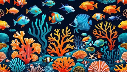 tropical fish in the aquarium