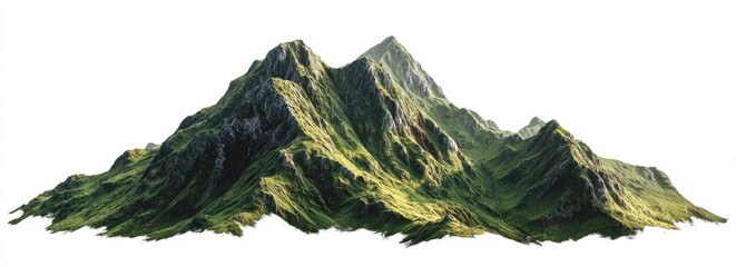 Lush, green mountain range