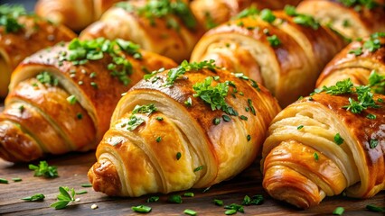 Golden croissants sprinkled with fresh herbs offer a tantalizing breakfast option at your favorite cafe or bakery this weekend