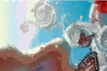 Various oil paintings, flowers, roses, peonies, waterfalls, eagles, lakes, lotus leaves, lotus flowers, butterflies