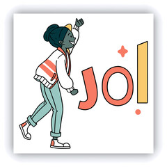 JOL letter logo design in six style. JOL polygon, circle, triangle, hexagon, flat and simple style with black and white color variation letter logo set in one artboard. JOL minimalist and classic logo