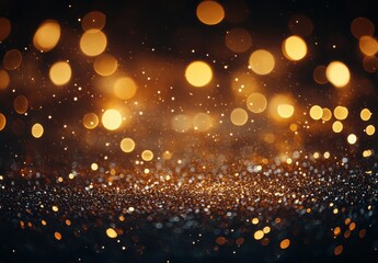 Shimmering Bokeh Lights with Sparkling Glitter Effect for Celebratory Backgrounds and Artistic Projects