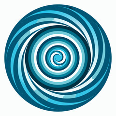 Naklejka premium Abstract Spiral Optical Illusion Hypnosis Vector Isolated on White
