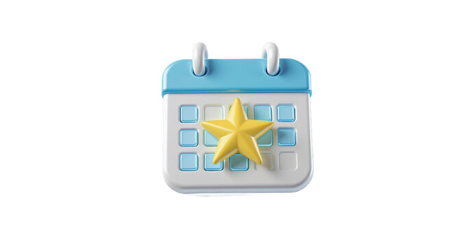 Mark Your Important Dates Calendar Icon with Star
