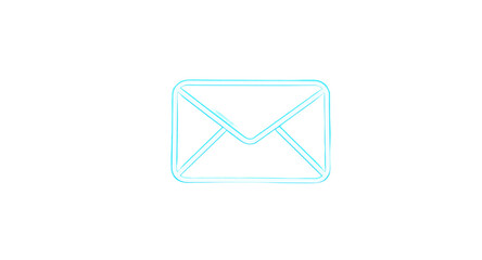 Neon Email Icon Bright, Modern Communication Symbol