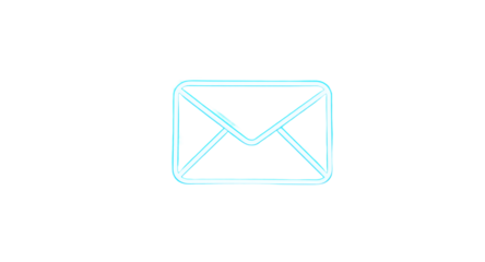 Neon Email Icon Bright, Modern Communication Symbol
