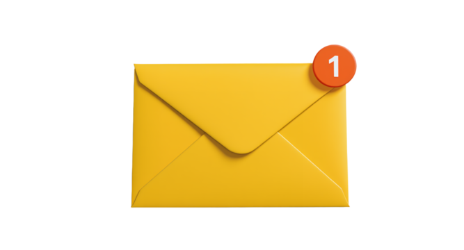 New Message Notification One Unread Email in Inbox