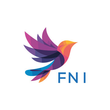 FNI &ldquo;Colorful Abstract Bird Logo Design &ndash; FNI Later Logo, Modern Geometric Vector Illustration&rdquo;
