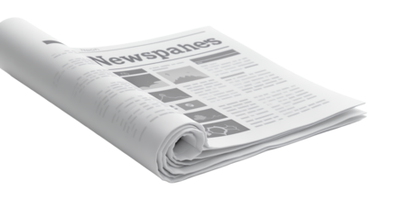 Rolled Newspaper Fresh News, Daily Updates, Current Events