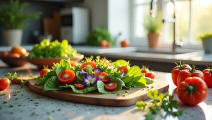salad with fresh vegetables