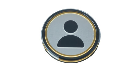 Secure Digital Identity Icon Premium User Profile Badge Design