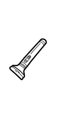 old flashlight illustration isolated on white background