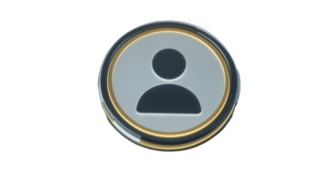 Secure Digital Identity Icon Premium User Profile Badge Design