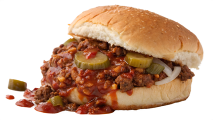 PNG HD Sloppy joe isolated on white background
