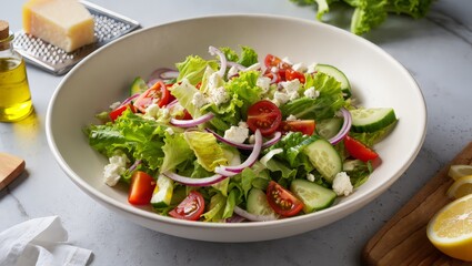 salad with fresh vegetables