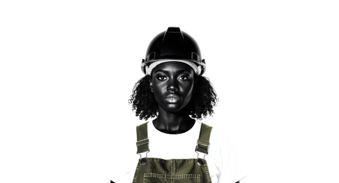 Strong Woman, Construction Worker, Safety Helmet, Professional,