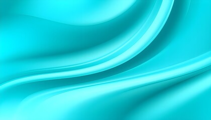 Fototapeta premium Smooth turquoise gradient with flowing curves and liquid-like motion.