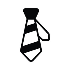 A glyph style icon of formal school student tie