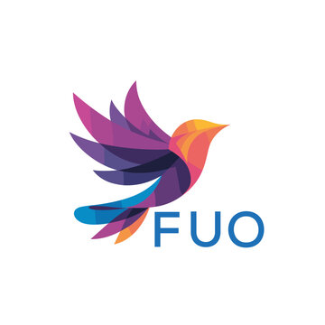 FUO &ldquo;Colorful Abstract Bird Logo Design &ndash; FUO Later Logo, Modern Geometric Vector Illustration&rdquo;

