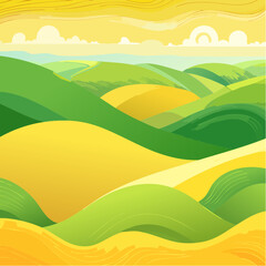 Obraz premium landscape with green field