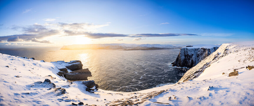sea arctic glacier north cape nordkap