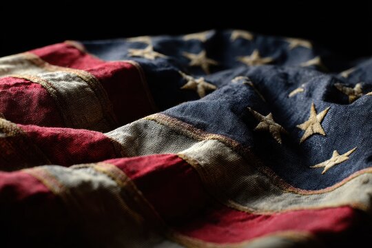 American flag draped gracefully showcasing its vibrant colors and historical significance