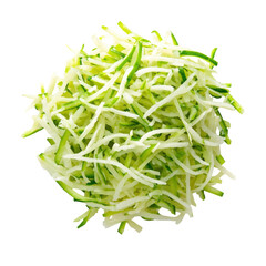 Freshly Shredded Cabbage for Healthy Meals and Salads on transparent background