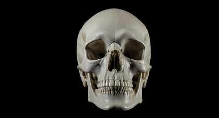 Naklejka premium High-Resolution Human Skull Model Anatomically Accurate 3D Render