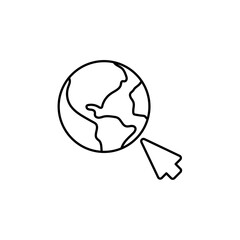 Icon a internet, isolated against a clean background.