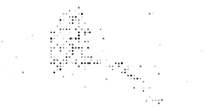 Digital generative dots form Eritrea shape