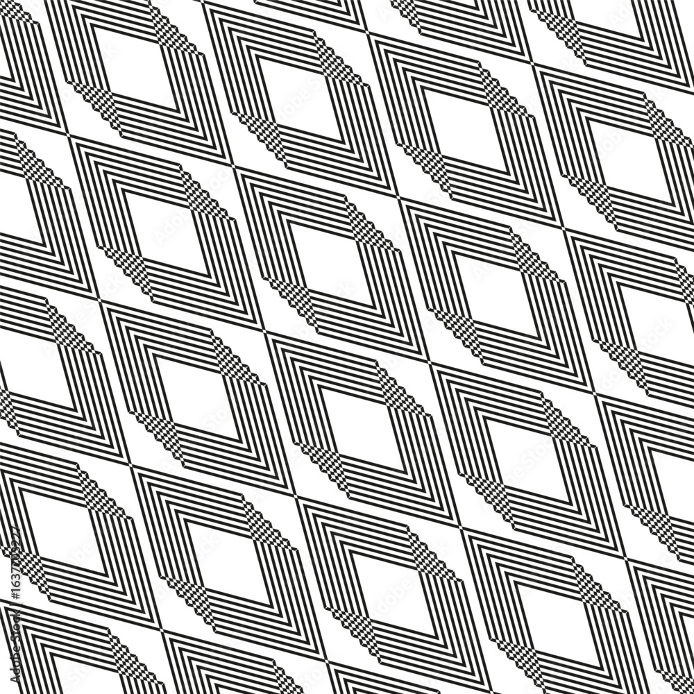 Poster seamless geometric pattern. wavy line abstract. repeating oval shapes. vector white background.