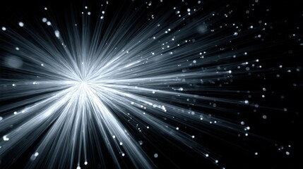 Naklejka premium Abstract Light Burst on Dark Background Representing Technology Innovation and Futuristic Energy Concept