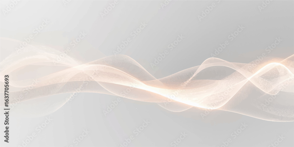 Poster abstract blue smoke background with flowing waves and light fractal design pattern
