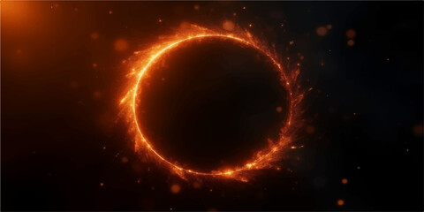 Sun shining brightly in space with clouds and cosmic glow surrounding it