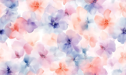 Floral or leaf pattern background suitable for wallpaper, fabric, or decorative design. Soft colors and natural style, ideal for digital and print use.