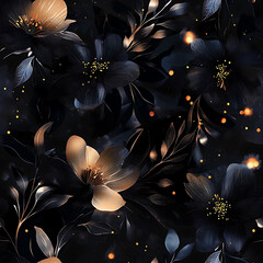 Floral or leaf pattern background suitable for wallpaper, fabric, or decorative design. Soft colors and natural style, ideal for digital and print use.