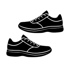 vector illustration on gym shoes training-shoes 1 