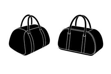 vector illustration on gym bag white background 